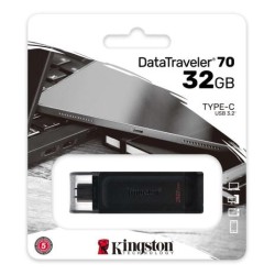 PENDRIVE KINGSTON DT70 32GB PRETO PENDRIVE KINGSTON DT70 32GB PRETO